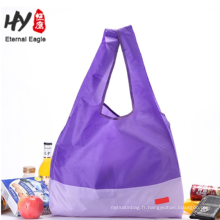 Poignée taille 15 * 10 cm nylon épicerie pliable sac à provisions étanche